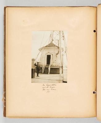 The Signal Station and its keeper, Isle aux Grues, Que. Page 44 of Quebec II; from collection of Canadian albums compiled by Edith S. Watson, 1890s-1930s
