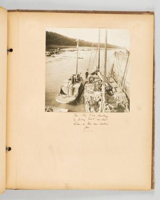 The day of our landing by ferry boat, at low tide, in Isle aux Coudres, Que. Page 39 of Quebec II; from collection of Canadian albums compiled by Edith S. Watson, 1890s-1930s
