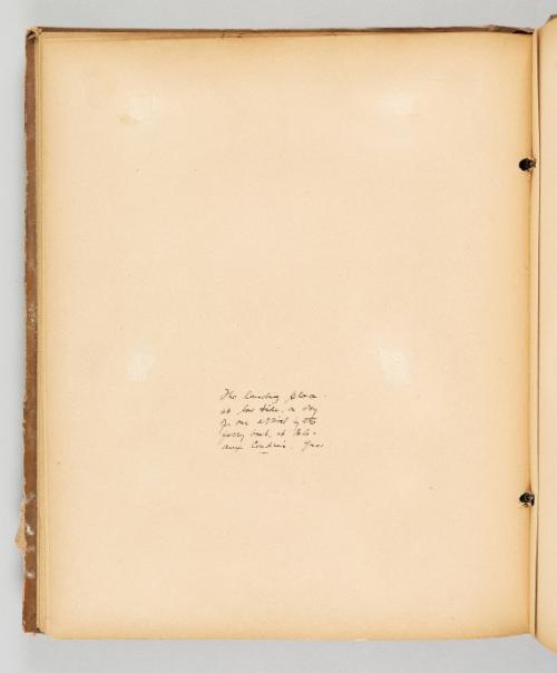 The landing place at low tide on day of our arrival by the ferry boat, at Isle aux Coudres, Que. Page 38 of Quebec II; from collection of Canadian albums compiled by Edith S. Watson, 1890s-1930s
