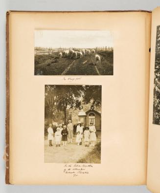 [Abenaki and sheep fold] Page 36 of Quebec II; from collection of Canadian albums compiled by Edith S. Watson, 1890s-1930s
