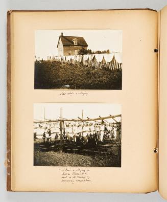 [Drying skins] Page 24 of Quebec II; from collection of Canadian albums compiled by Edith S. Watson, 1890s-1930s
