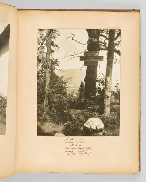 [In the grounds near "Chateau Bellevue", "Tite de Cap", Recreation resort of the priests + pupils from the Que. Seminary] Page 5 of Quebec II; from collection of Canadian albums compiled by Edith S. Watson, 1890s-1930s
