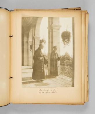 Mr. Haswell and "Joe" at the Scala Santa. Page 11 of Ste Anne de Beaupré; from collection of Canadian albums compiled by Edith S. Watson, 1890s-1930s