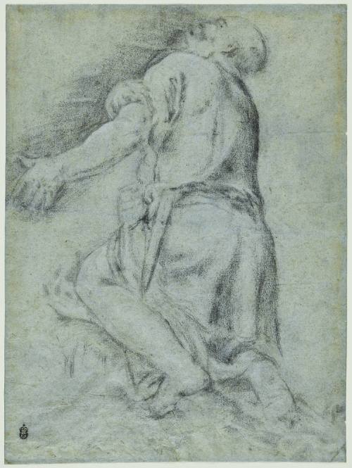 Study for a Kneeling St. Peter