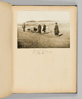 Homeward bound from Isle aux Grues, Que at low tide. [Page 21 of Happy Voyages with Queenie album]