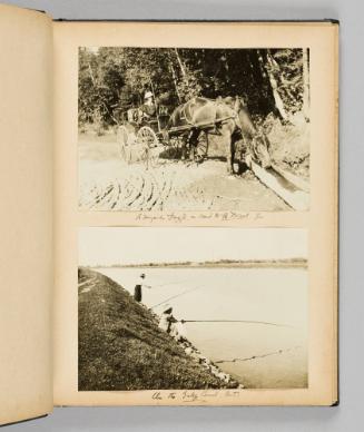 [The road to St. Fereol and fly fishing the Galop Canal] [Page 19 of Happy Voyages with Queenie album]