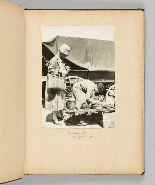 Market day, St. Rock's. Que. [Page 17 of Happy Voyages with Queenie album]