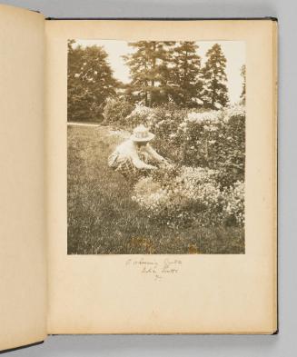 A charming garden, Indian Lorette, Que. [Page 15 of Happy Voyages with Queenie album]