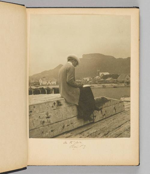 On the pier, Percé, P.Q. [Page 5 of Happy Voyages with Queenie album]