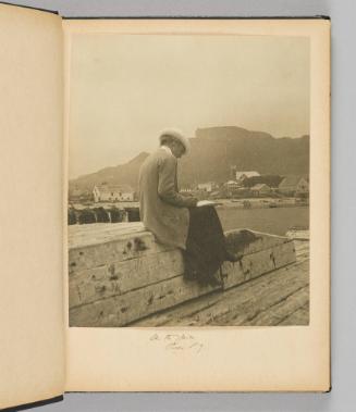 On the pier, Percé, P.Q. [Page 5 of Happy Voyages with Queenie album]