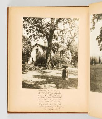 "Cloverdale," the residence of the late Dr. Tolmie, physician and Chief Doctor of the H.B.C. + widely known naturalist. Said to be the first stone house built in Canada. Was built in 1860, with stone picked up in the place, In Victoria, B.C. [Page 38 of Victoria, BC album]