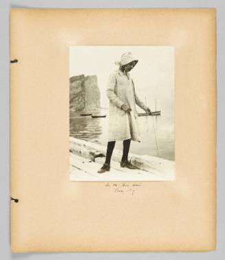 On the pier head, Percé, P.Q. [Page 17 of Children album] 
