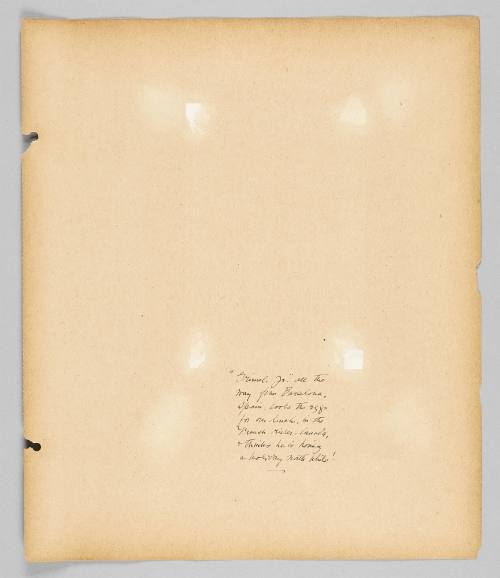 "Grimel Jr."all the way from Barcelona, Spain, cooks the eggs for our lunch in the French river, Canada + thinks he is having a holiday worth while. [Page 11 of Children album]