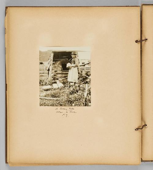 A roomy bake oven in Percé, P.Q. [Page 48 of Wells and Pots album]
