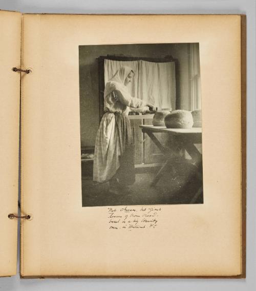 Not cheeses, hot giant loaves of brown bread, baked in a big Community oven in Brilliant, B.C [Page 43 of Wells and Pots album]
