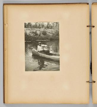 A thirsty guide! Crooked Lake, Ont. [Page 22 of Wells and Pots album]
