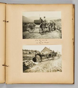 Over the mountain from Ste. Anne de Beaupré. [Page 17 of Wells and Pots album compiled by Edith Sara Watson]
