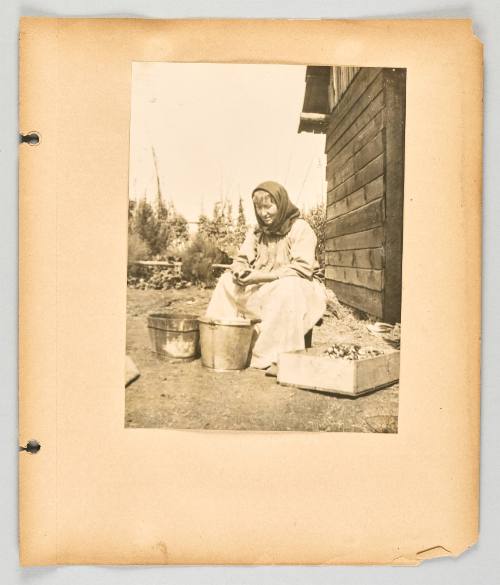 Slicing apples for drying. [II] [Page 47 of The Doukhobors II album]