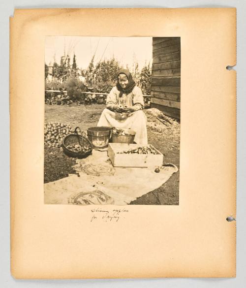 Slicing apples for drying. [Page 46 of The Doukhobors II album]