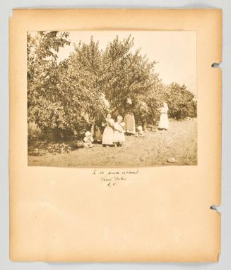 In the peach orchard, Grand Forks, B.C.  [Page 40 of The Doukhobors II album]