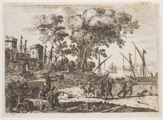 Coast scene with an artist