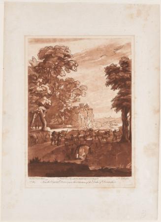 Pastoral Landscape with and Idealized View of Tivoli, Plate No. 62 from the Liber Veritatis