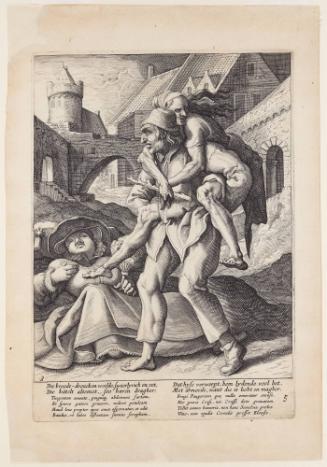 Poverty is Easier to Bear than Luxury, Plate no. 5 from a Series of Proverbs after Karel van Mander