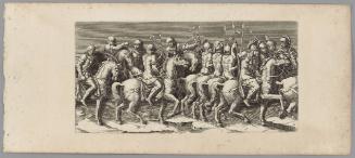 Plate 12, from The Entry of the Emperor Sigismund into Mantua, after friezes in the Palazzo del Te, Mantua