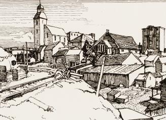 A Northern Town from Portfolio Canadian Drawings Prints by Members of the Group of Seven