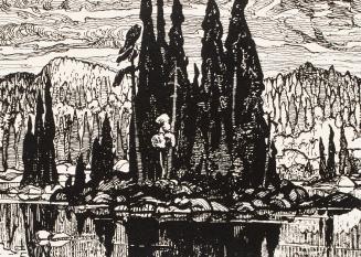 Island of Spruce from Portfolio Canadian Drawings Prints by Members of the Group of Seven