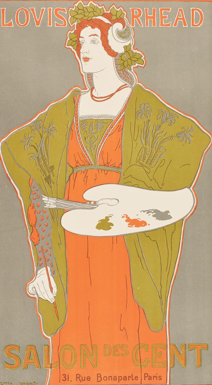 Poster for the 28th exhibition of the Salon des Cent, 2  April - 10 May, 1897