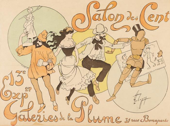 Poster for the 13th exhibition of the Salon des Cent, 1985