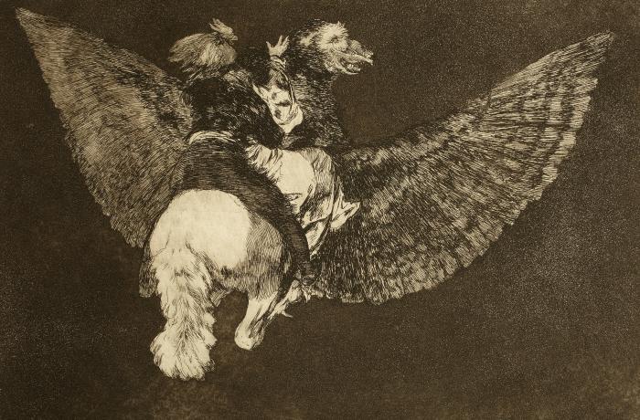 Flying folly (Disparate volante)  Plate 5 from "Los Proverbios"