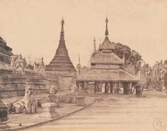 Rangoon. Side View of East Tazoung (Shwe Dagon Pagoda)