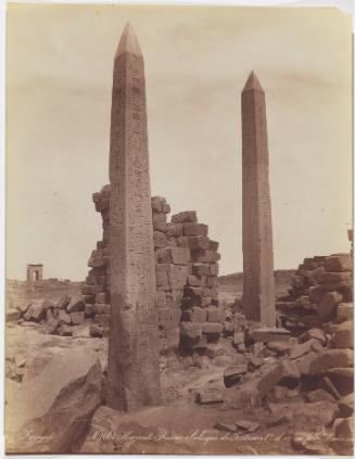 Karnak Ruine obelisque[sic] de Touthmes ler et de sa fille Hatasu