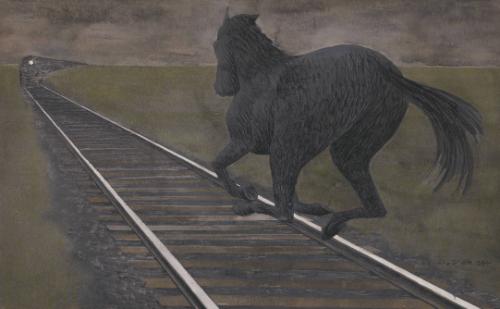 Study for "Horse and Train"