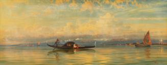 Italian Lake Scene with Gondola