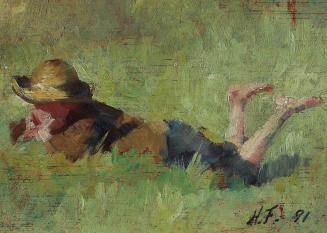 Boy Lying in Grass