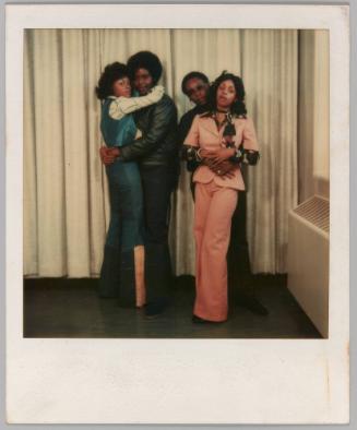 Otha and Pam, Herman Desiree, Dec 28, 1975 [Two couples posing]

