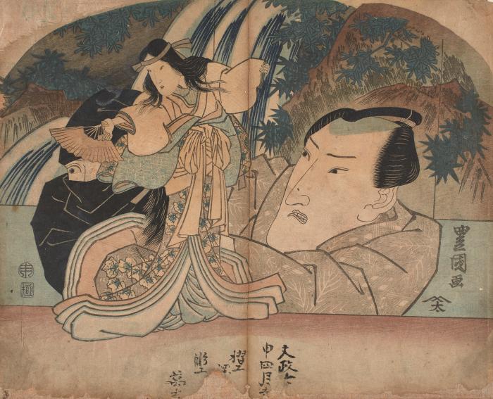 Two Men's Heads and Dancer