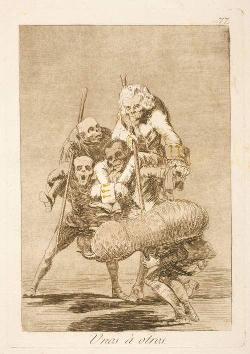 What one does to another   Plate 77 from "Los Caprichos"