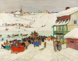 Horse Racing in Winter, Quebec