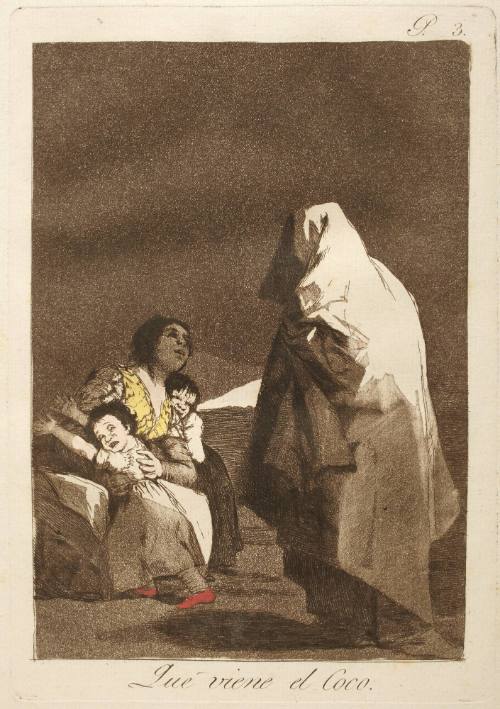 Here comes the bogey man    Plate 3 from "Los Caprichos"