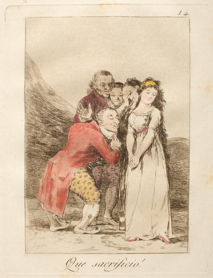 What a sacrifice!   Plate 14 from "Los Caprichos"