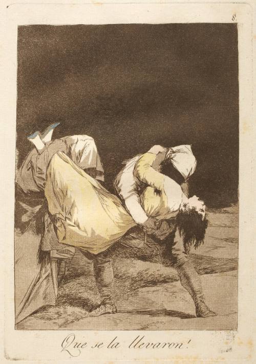 They carried her off!   Plate 8 from "Los Caprichos"