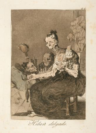 They spin finely   Plate 44 from "Los Caprichos"