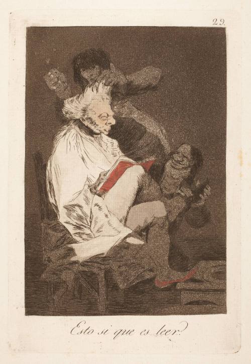 That certainly is being able to read     Plate 29 from "Los Caprichos"