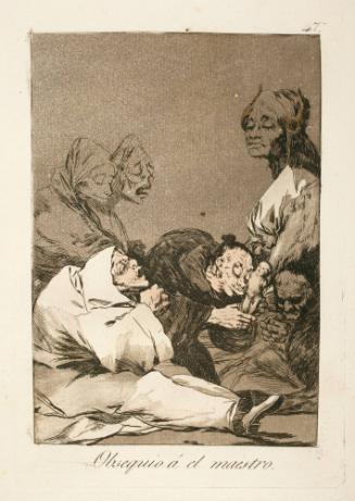 A gift for the master   Plate 47 from "Los Caprichos"