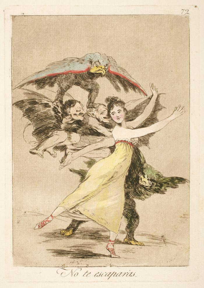 You will not escape   Plate 72 from "Los Caprichos"