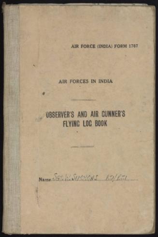 Air Forces in India log book of RAF Sgt. William (Bill) Simmons